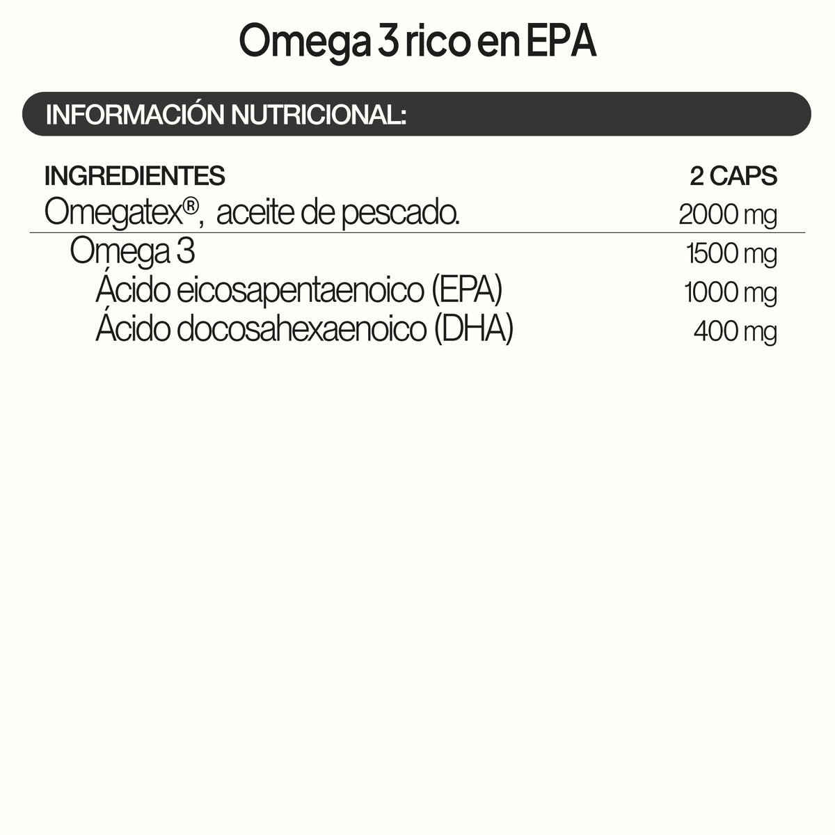 Omega 3 rico en EPA