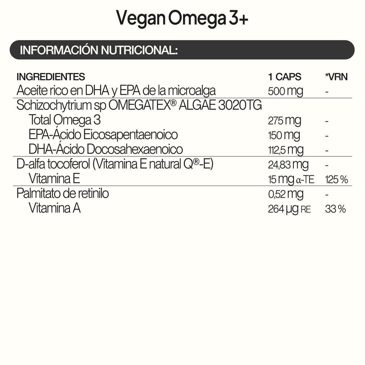 Vegan Omega 3+